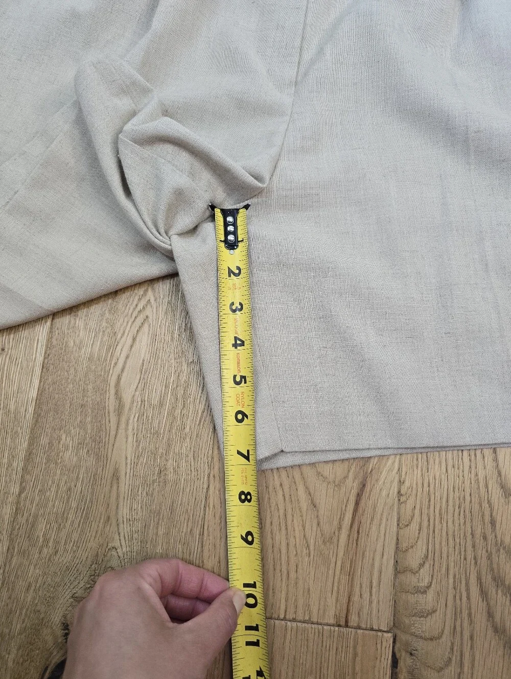 Vintage Requirements Cream Pleat Front Trouser Short 16 Linen Blend